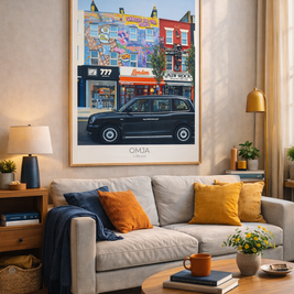 Affiche Londres Camden | Poster London street art | Art mural UK | Déco urbaine moderne | Cadeau voyage | London print