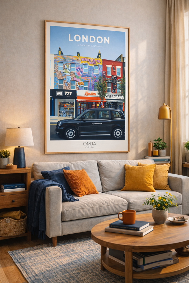 Affiche Londres Camden | Poster London street art | Art mural UK | Déco urbaine moderne | Cadeau voyage | London print