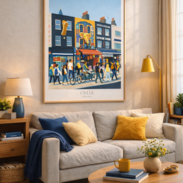 Affiche Londres Camden Town | Poster voyage UK | Art mural London | Décoration moderne | Cadeau city trip