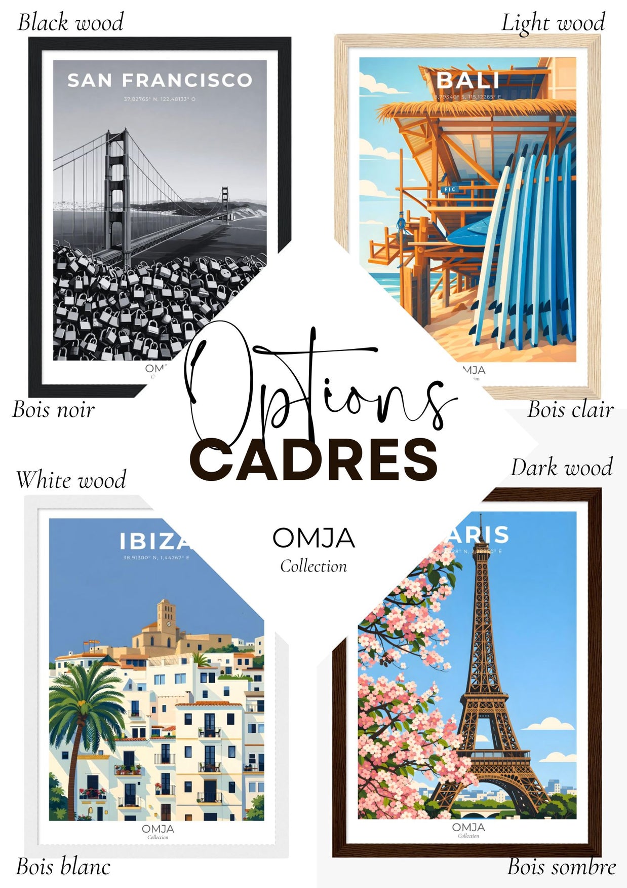 Affiche Bali – Esprit rizières & artisanat balinais | Décoration murale voyage, poster tropical chic