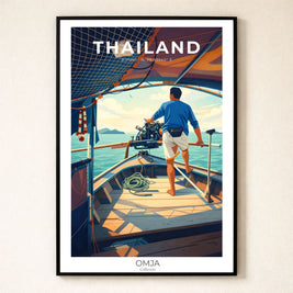 Affiche Thaïlande authentique – Poster voyage tropical chic, décoration murale inspirante issue de nos propres aventures