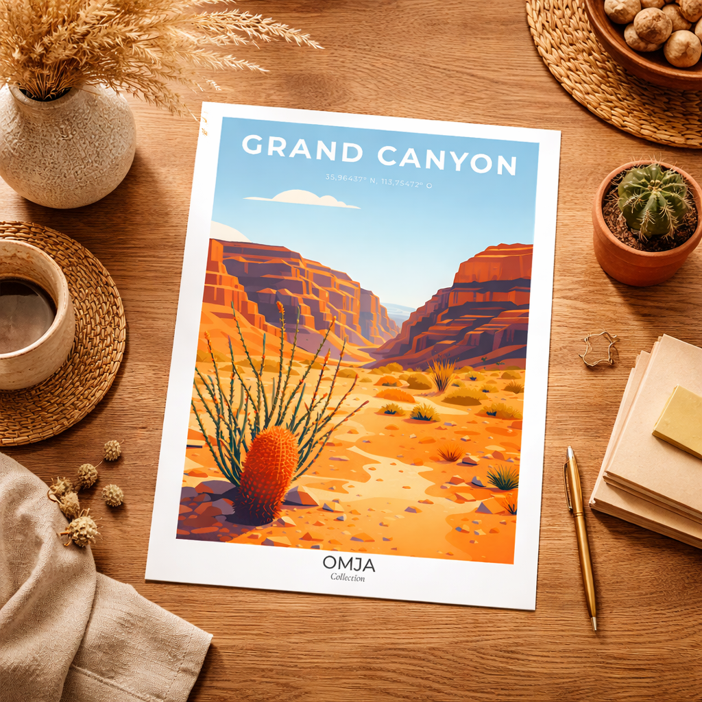 Affiche Grand Canyon – Paysage Mythique d’Arizona | Poster Voyage Nature Déco Murale