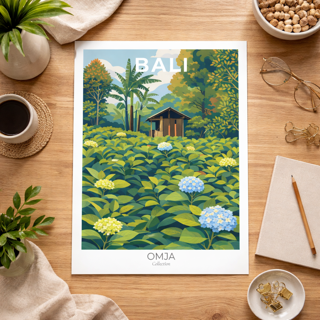 Affiche BALI Indonésie – Évasion tropicale & jungle balinaise | Photo de voyage originale | Déco murale nature