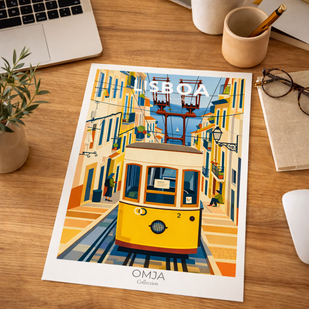 Affiche Lisbonne – Tram Mythique du Portugal | Poster Voyage & Déco Murale