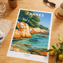 Poster of the Lérins Islands – Wild Coves in Cannes | Poster of the French Riviera and the Mediterranean