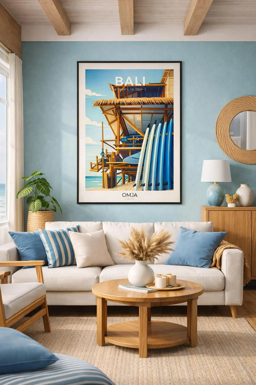 Affiche Bali – Spot de Surf Tropical & Esprit Évasion | Poster Voyage Déco Murale