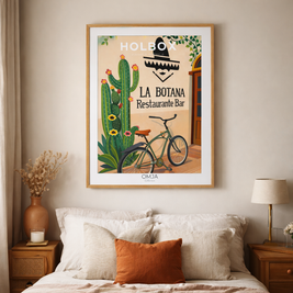 Affiche Holbox Mexique – Isla Holbox “La Botana” | Poster voyage bohème, déco tropicale Yucatán
