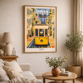 Affiche Lisbonne – Tram Mythique du Portugal | Poster Voyage & Déco Murale