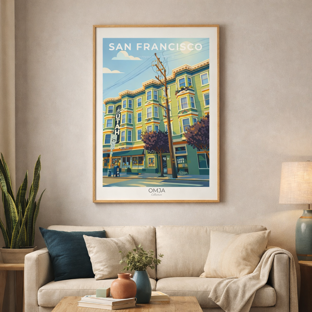 Affiche San Francisco (Californie) – Architecture victorienne & esprit West Coast | Photo originale de voyage