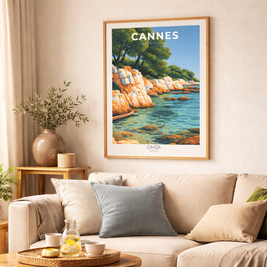Poster of the Lérins Islands – Wild Coves in Cannes | Poster of the French Riviera and the Mediterranean