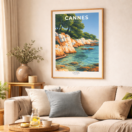 Poster of the Lérins Islands – Wild Coves in Cannes | Poster of the French Riviera and the Mediterranean