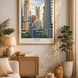 Affiche Bangkok Thaïlande – photo de voyage authentique, skyline urbaine tropicale, déco moderne salon/chambre, cadeau souvenir