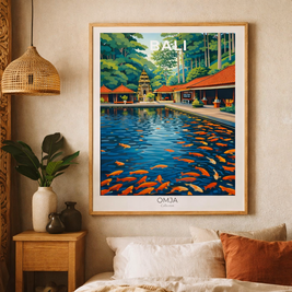 Affiche Bali – Temple Tropical & Sérénité Asiatique | Poster Voyage Déco Murale