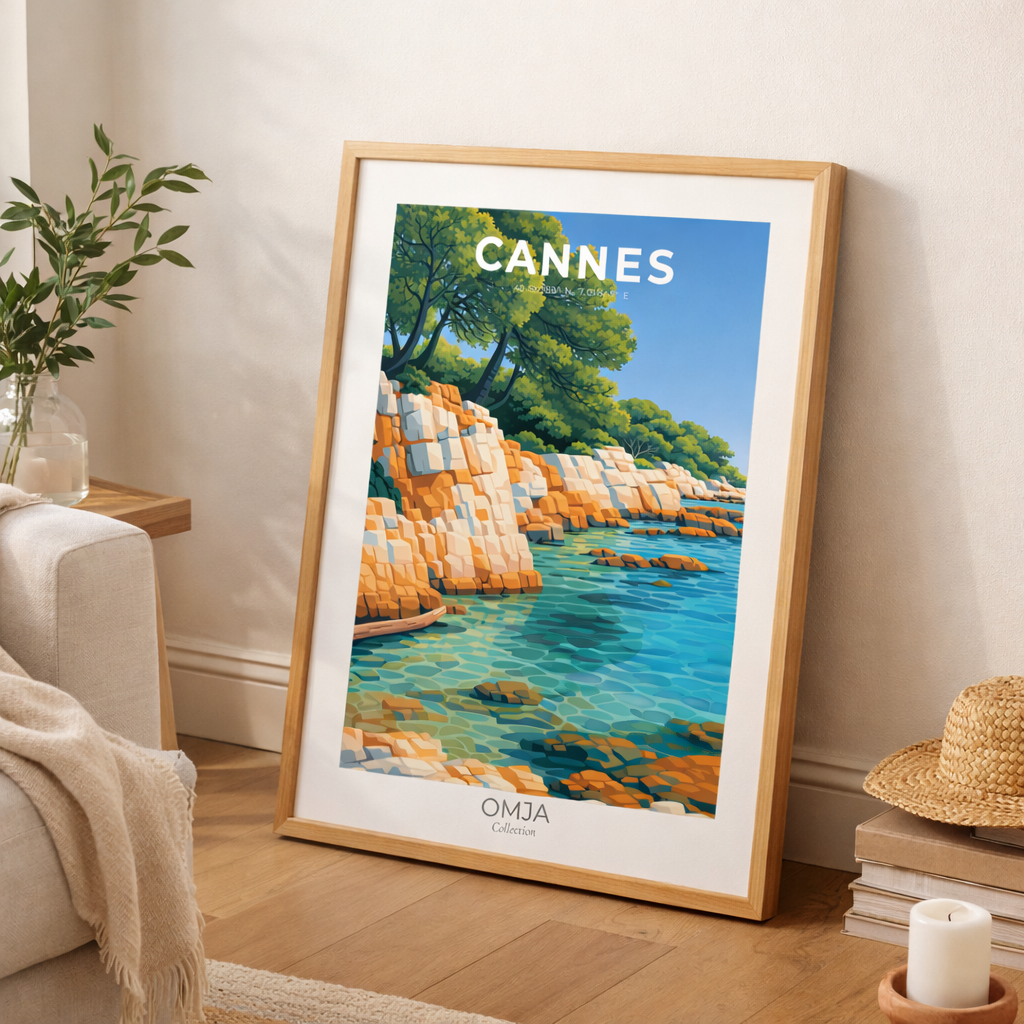 Poster of the Lérins Islands – Wild Coves in Cannes | Poster of the French Riviera and the Mediterranean
