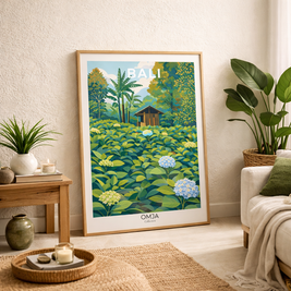 Affiche BALI Indonésie – Évasion tropicale & jungle balinaise | Photo de voyage originale | Déco murale nature