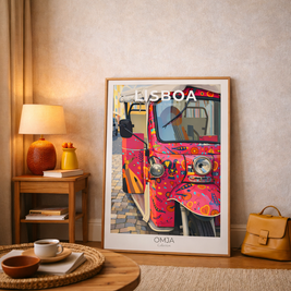 Affiche Lisbonne – Tuk Tuk Coloré du Portugal | Poster Voyage & Déco Murale