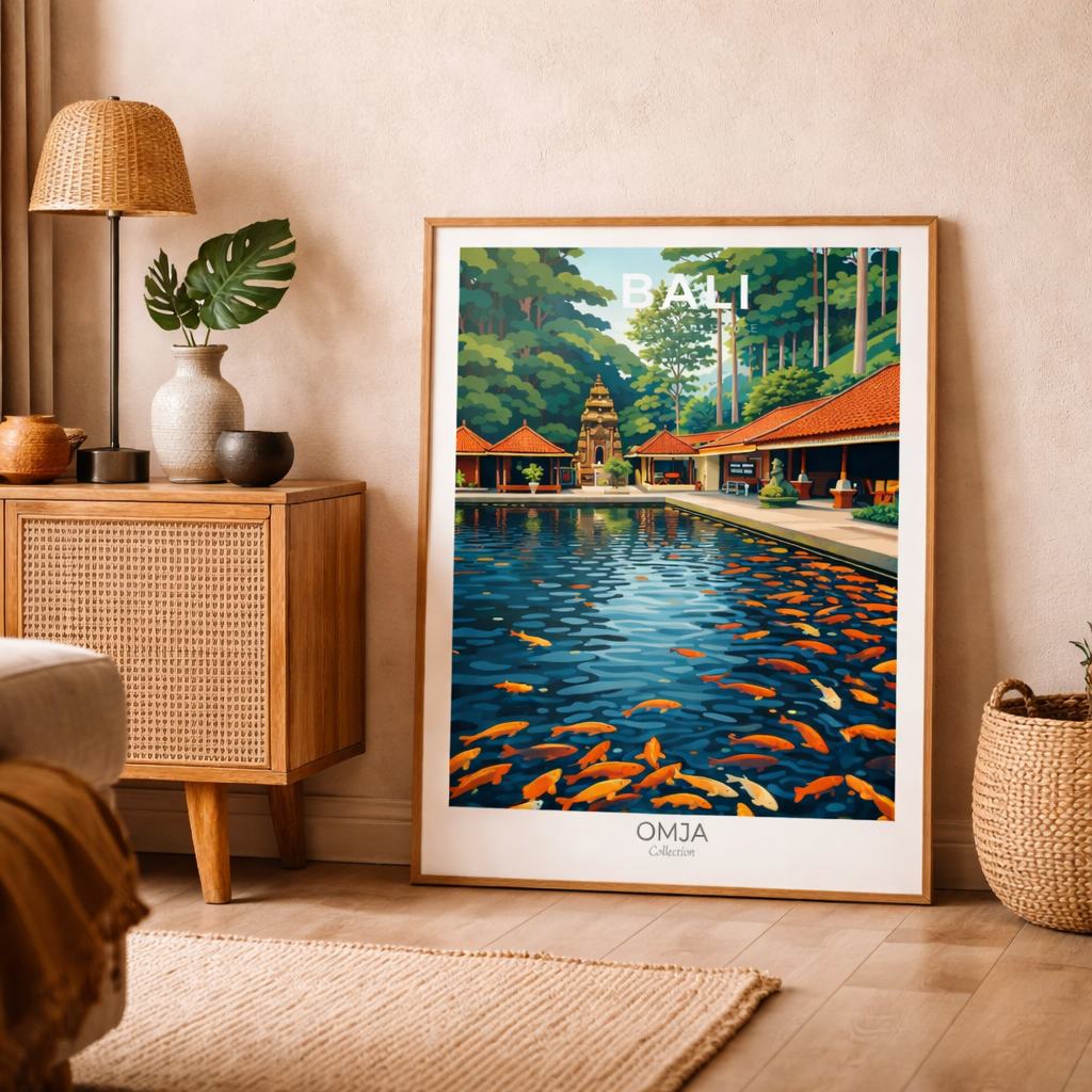Affiche Bali – Temple Tropical & Sérénité Asiatique | Poster Voyage Déco Murale