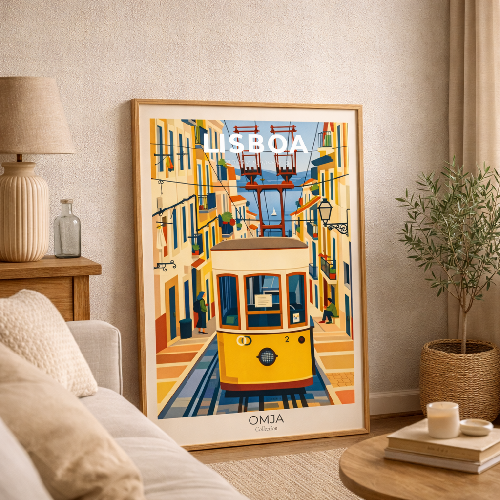 Affiche Lisbonne – Tram Mythique du Portugal | Poster Voyage & Déco Murale