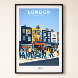 Affiche Londres Camden Town | Poster voyage UK | Art mural London | Décoration moderne | Cadeau city trip