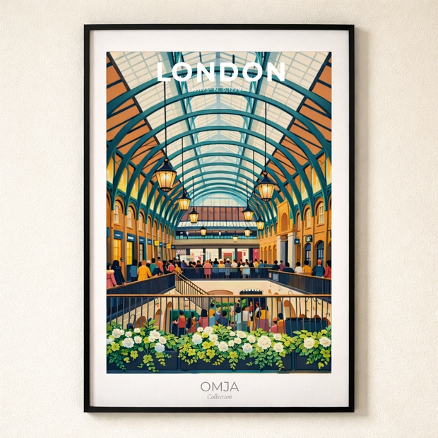 Affiche Londres UK – Covent Garden vibes, poster voyage élégant, déco city chic, photo originale de nos voyages
