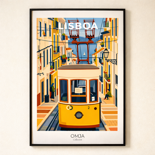 Affiche Lisbonne – Tram Mythique du Portugal | Poster Voyage & Déco Murale
