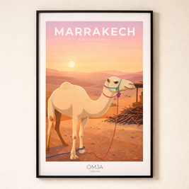 Affiche Marrakech Maroc – Déco voyage bohème, poster désert & Médina, photo originale de nos voyages