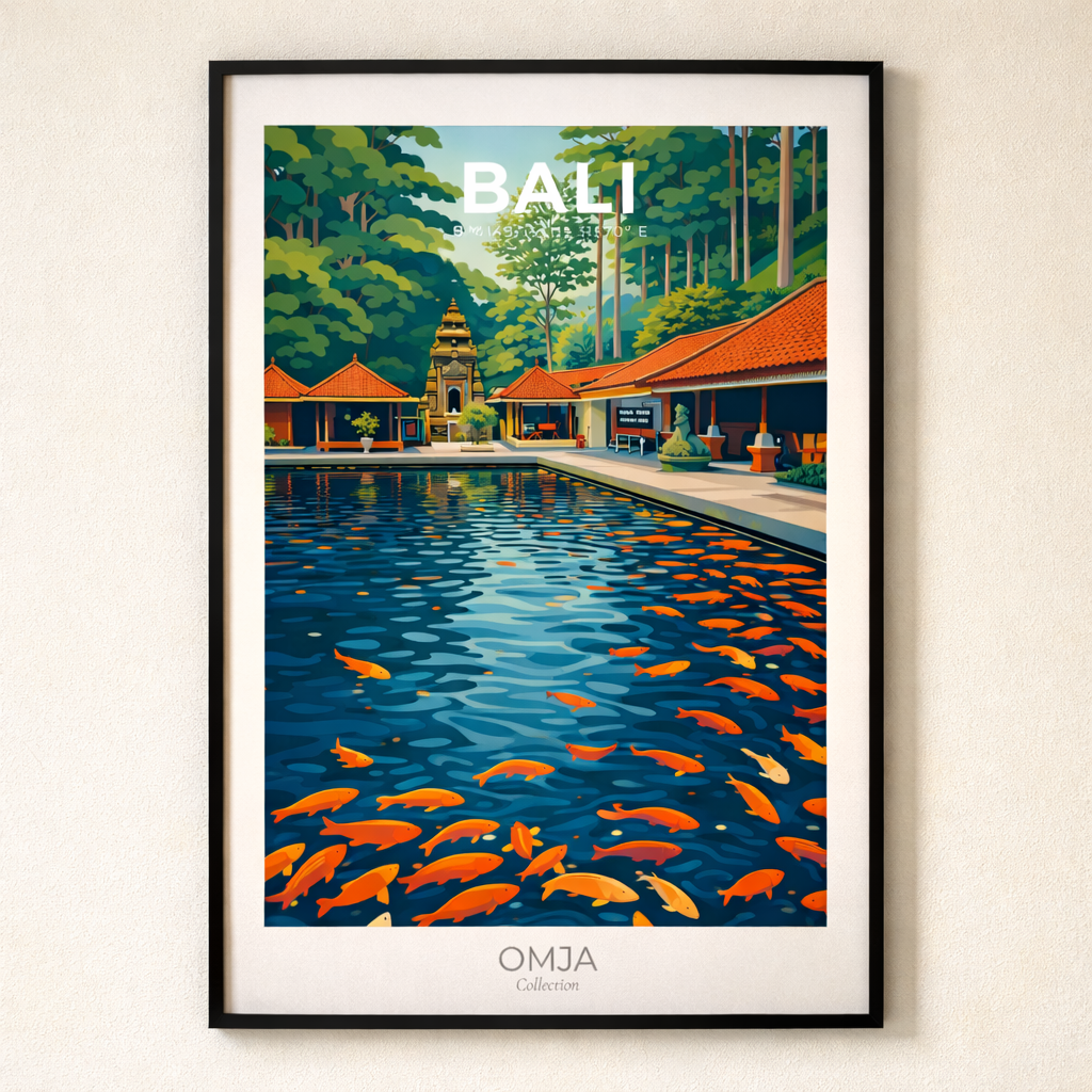 Affiche Bali – Temple Tropical & Sérénité Asiatique | Poster Voyage Déco Murale