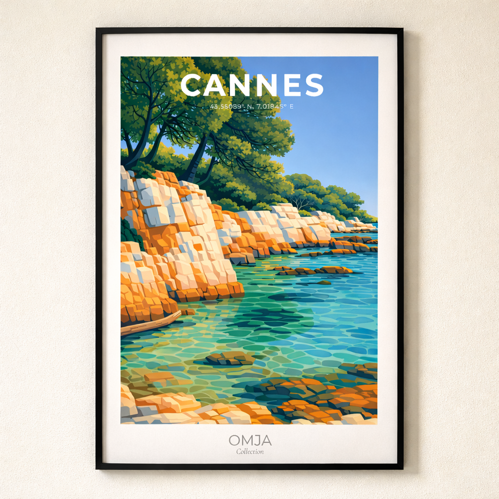 Poster of the Lérins Islands – Wild Coves in Cannes | Poster of the French Riviera and the Mediterranean