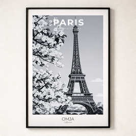 Affiche Paris – Tour Eiffel Élégante & Esprit Romantique | Poster Voyage Déco Murale
