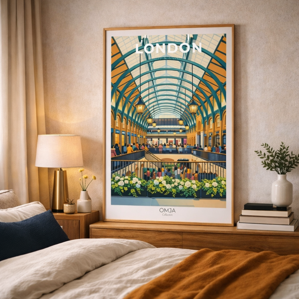 Affiche Londres UK – Covent Garden vibes, poster voyage élégant, déco city chic, photo originale de nos voyages